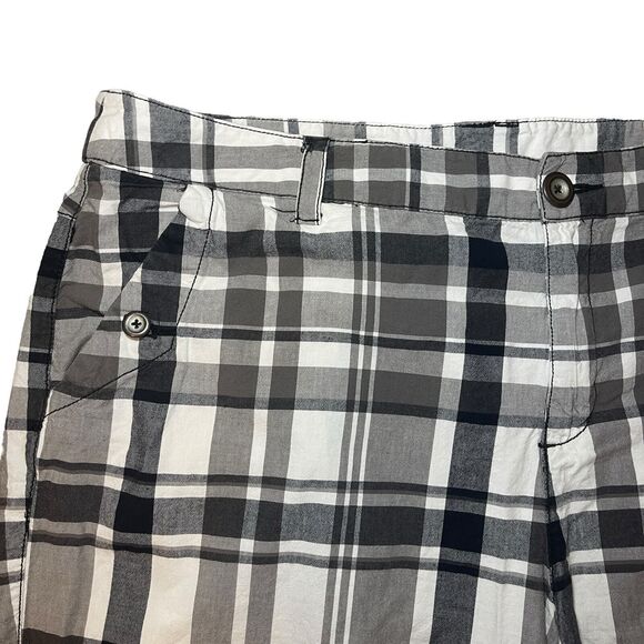 Lane Bryant Black and White Plaid Checkered 100% Cotton Shorts Size 22 - Picture 3 of 12